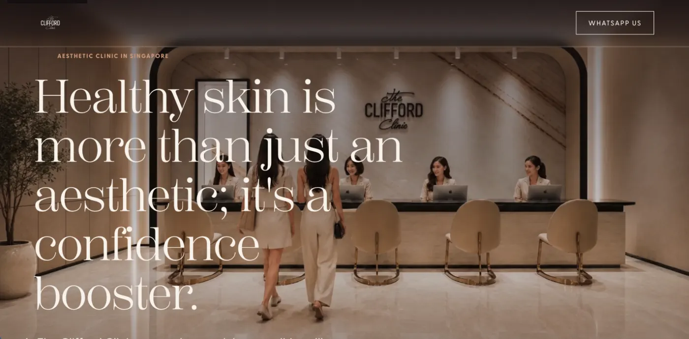 Aesthetic Clinic concept build homepage